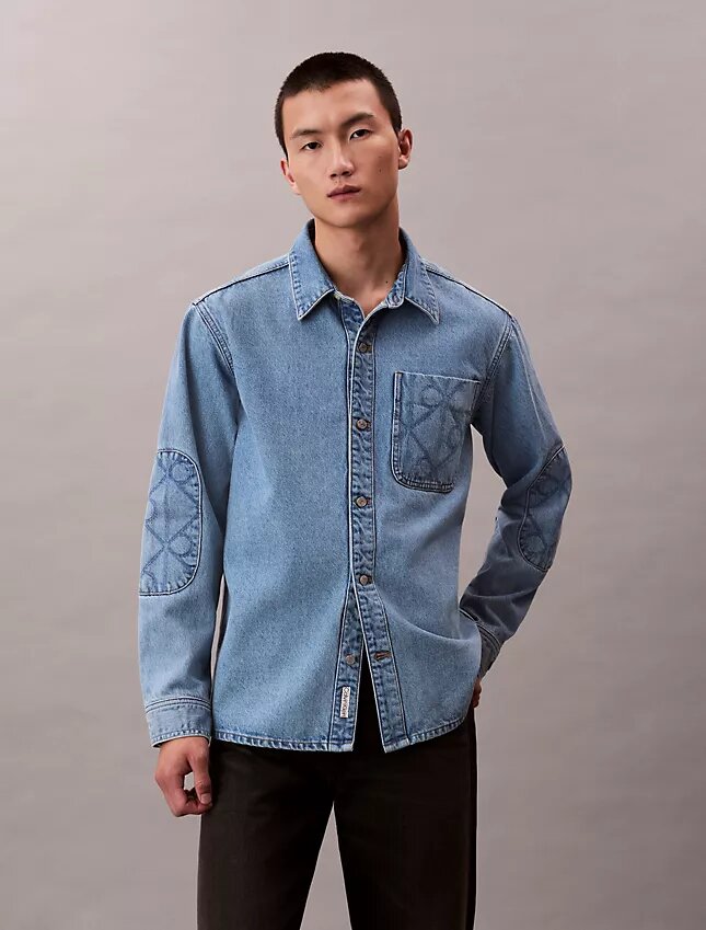 90S Emblem Denim Overshirt 90S Emblem Denim Overshirt