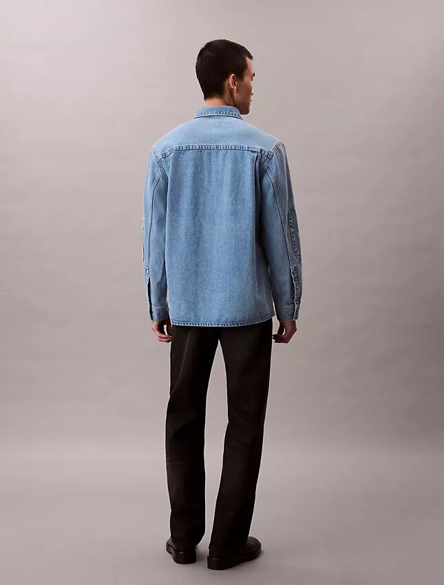90S Emblem Denim Overshirt 90S Emblem Denim Overshirt