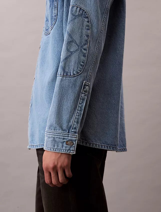 90S Emblem Denim Overshirt 90S Emblem Denim Overshirt