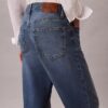 90S Straight Cotton Linen Jeans