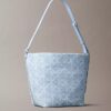 Allover Emblem Logo Denim Bucket Bag