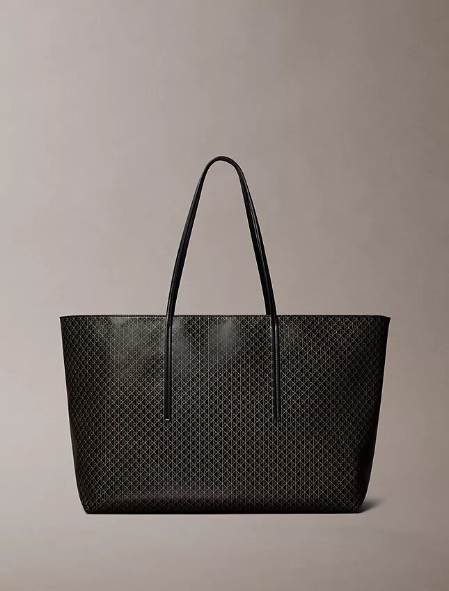 Allover Emblem Logo Large Tote Bag with Pouch Allover Emblem Logo Large Tote Bag with Pouch