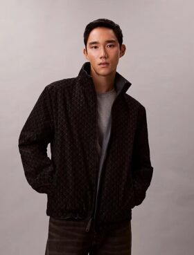 Allover Emblem Logo Reversible Jacket
