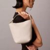 Allover Emblem Logo Small Bucket Bag with Pouch