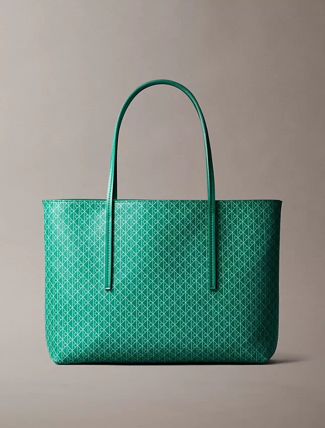 Allover Emblem Logo Small Tote Bag with Pouch Allover Emblem Logo Small Tote Bag with Pouch