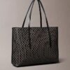 Allover Emblem Logo Small Tote Bag with Pouch