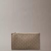 Allover Emblem Logo Top Zip Card Case