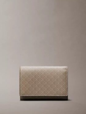 Allover Emblem Logo Trifold Wallet