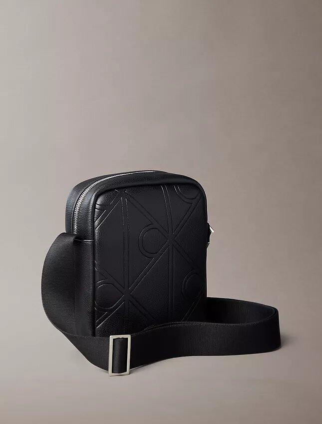 Allover Embossed Emblem Logo Reporter Bag Allover Embossed Emblem Logo Reporter Bag