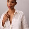 Broderie Anglaise Button-Down Shirt