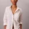 Broderie Anglaise Button-Down Shirt