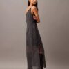 Chiffon Printed Asymmetrical Maxi Dress