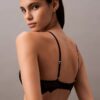 Ck Black Floral Lace Plunge Bra