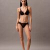 Ck Black Floral Lace Plunge Bra