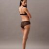 Ck Black Floral Lace Plunge Bra