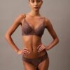 Ck Black Floral Lace Push up Plunge Bra