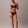 Ck Black Floral Lace Push up Plunge Bra