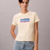 Contrast Logo Graphic Slim T-Shirt
