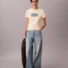 Contrast Logo Graphic Slim T-Shirt