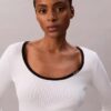 Cotton Blend Classic Scoopneck Sweater