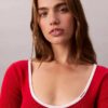 Cotton Blend Classic Scoopneck Sweater