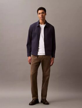 Cotton Blend Classic Zip Shirt Jacket Cotton Blend Classic Zip Shirt Jacket