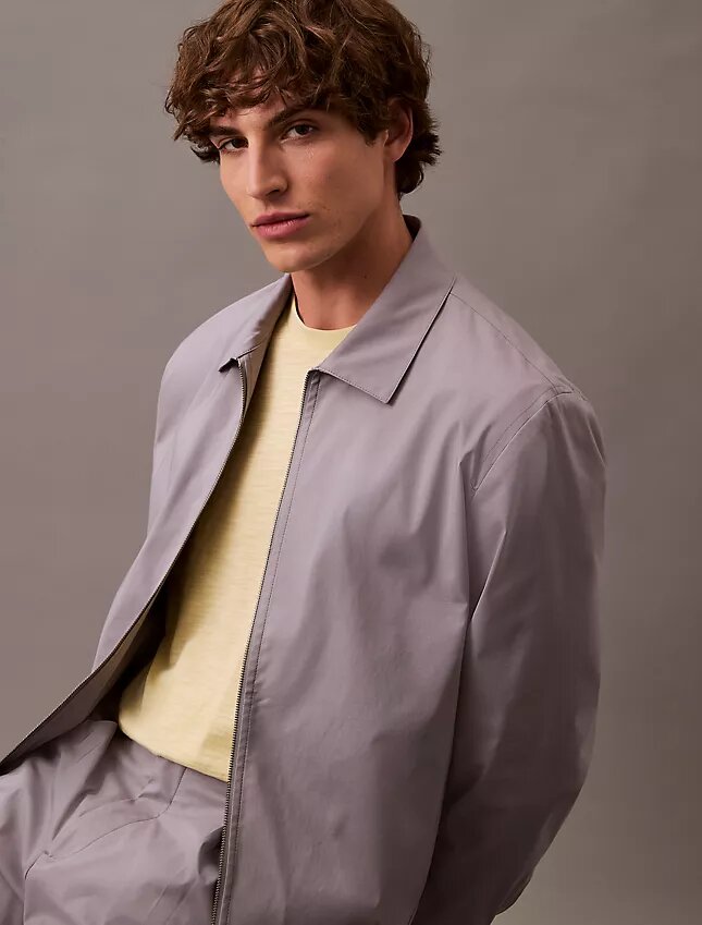 Cotton Blend Classic Zip Shirt Jacket Cotton Blend Classic Zip Shirt Jacket
