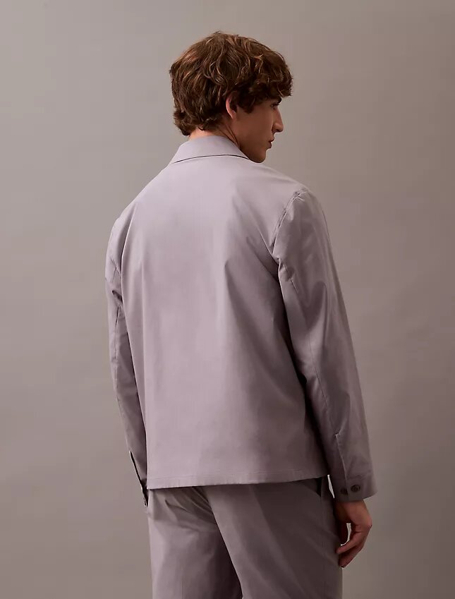 Cotton Blend Classic Zip Shirt Jacket Cotton Blend Classic Zip Shirt Jacket