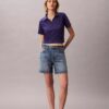 Cotton Contour Rib Polo Tee