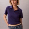Cotton Contour Rib Polo Tee