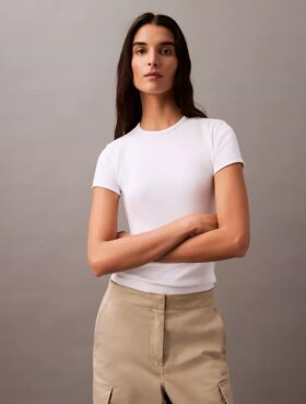 Cotton Contour Rib T-Shirt
