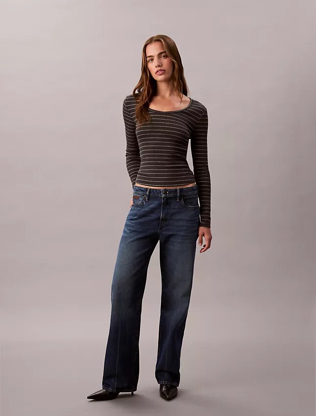 Cotton Contour Rib U-Neck Tee Cotton Contour Rib U-Neck Tee