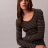 Cotton Contour Rib U-Neck Tee Cotton Contour Rib U-Neck Tee