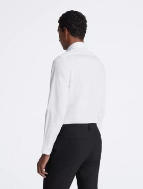 Cotton Herringbone Slim Fit Dress Shirt