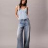Cotton Linen Blend Denim Tank Top Cotton Linen Blend Denim Tank Top