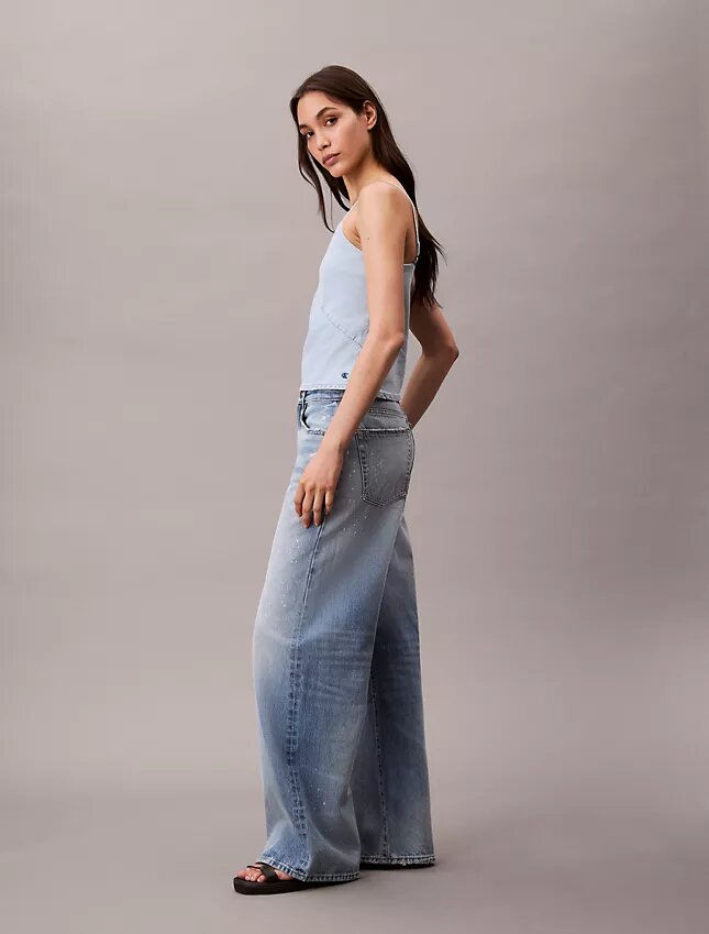 Cotton Linen Blend Denim Tank Top Cotton Linen Blend Denim Tank Top