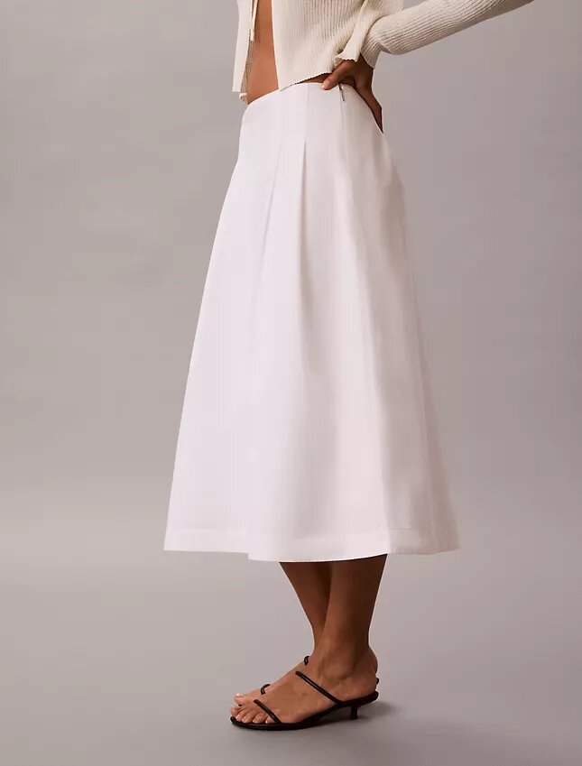 Cotton Poplin Midi Skirt Cotton Poplin Midi Skirt