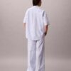 Cotton Poplin Relaxed Short Sleeve Sleep Shirt