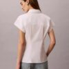 Cotton Poplin Short Sleeve Button-Down Shirt