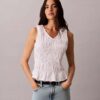 Cotton Poplin Sleeveless Top
