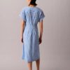 Cotton Poplin Stripe Midi Dress