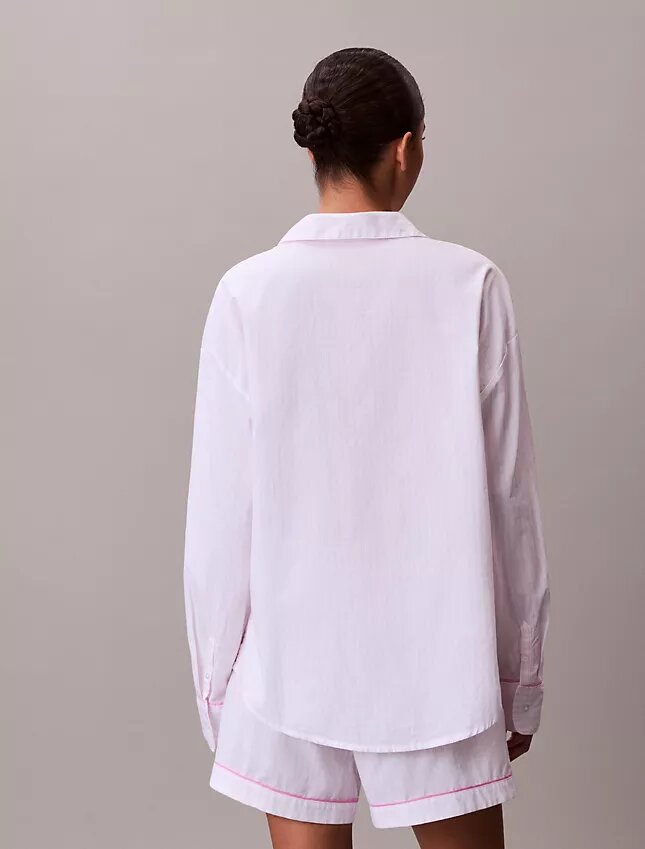 Cotton Poplin V-Day Sleep Shirt Cotton Poplin V-Day Sleep Shirt