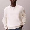 Cotton Relaxed Polo Sweater