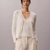 Cotton Rib Cardigan and Tank Set