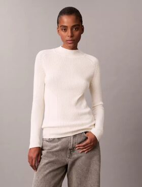 Cotton Rib Slim Sweater
