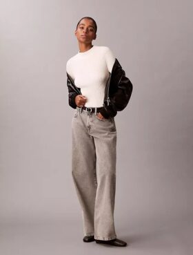 Cotton Rib Slim Sweater