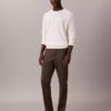 Cotton Sateen Slim Tapered Chino Pants