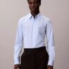 Cotton Stretch Gingham Slim Button-Down Shirt