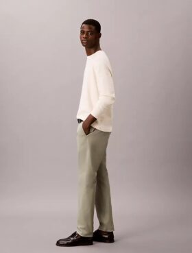 Cotton Stretch Slim Trousers