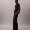 Cotton Stretch Straight Trousers